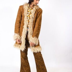 MADCAP ENGLAND Instant Karma Retro 60s Afghan Coat sz L Penny Lane coat